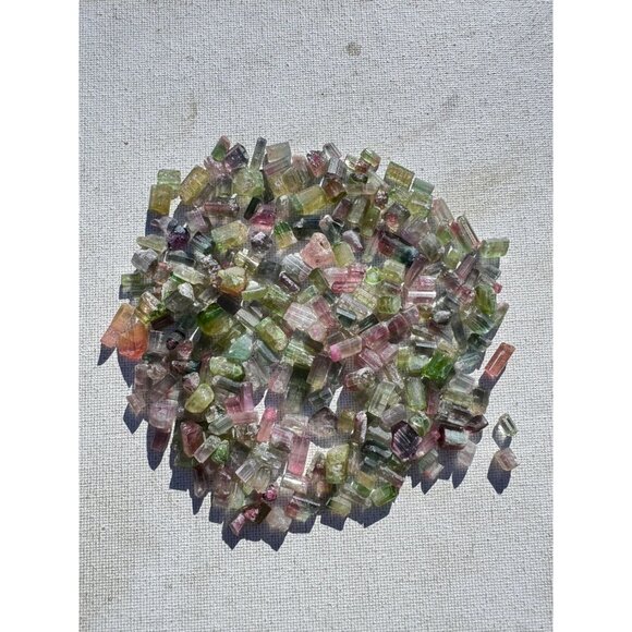 Bicolor Tourmaline Crystals - (76 grams - 380 carats) Jewelry Store Closeout Lot - Picture 8 of 9